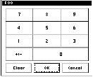 Built-in numeric keypad