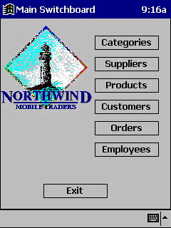 Northwind Mobile Traders is a sample template for mobile databases that works with SYWARE's Visual CE software
